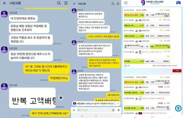 나인하우스(nhs900.com) 먹튀 피해 제보 - 370만원 환전 거부 사례