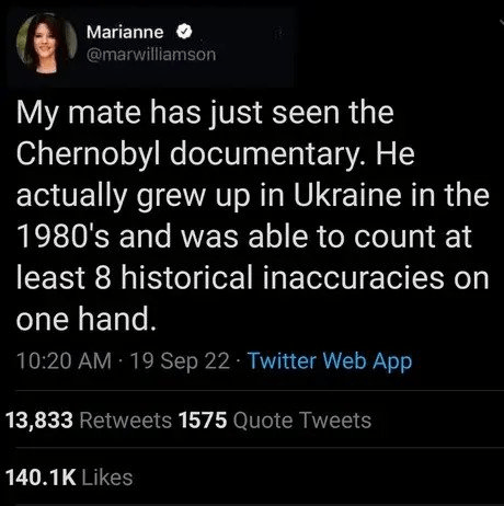 체르노빌 다큐를 본 우크라이나 친구