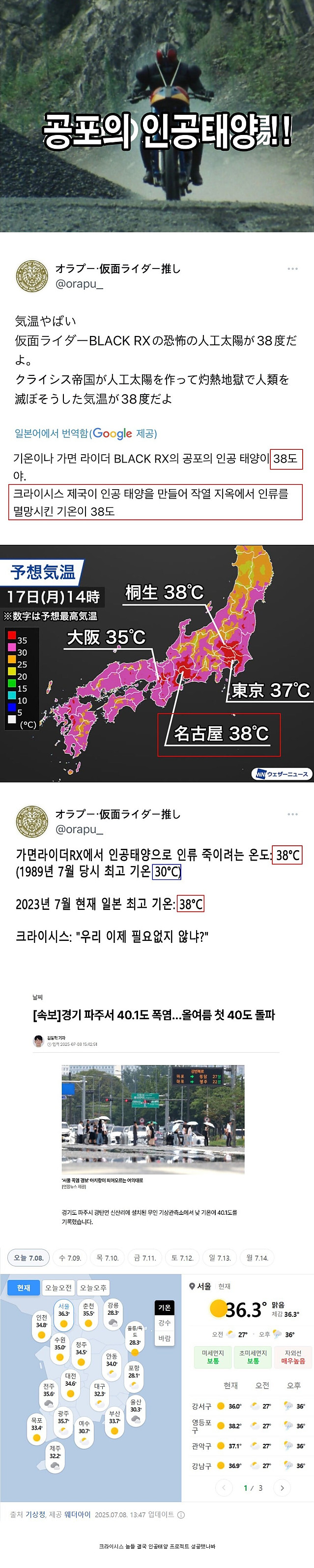 작금의 더위 원인