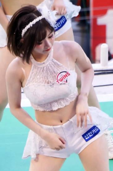 시스루 홀터넥 크롭탑 이주은 치어리더 Lee Jueun